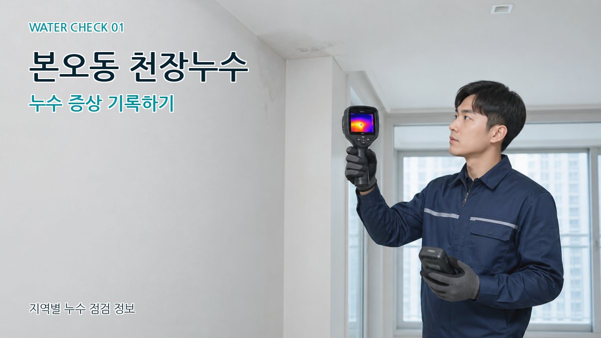 본오동 아파트누수 누수탐지 이미지