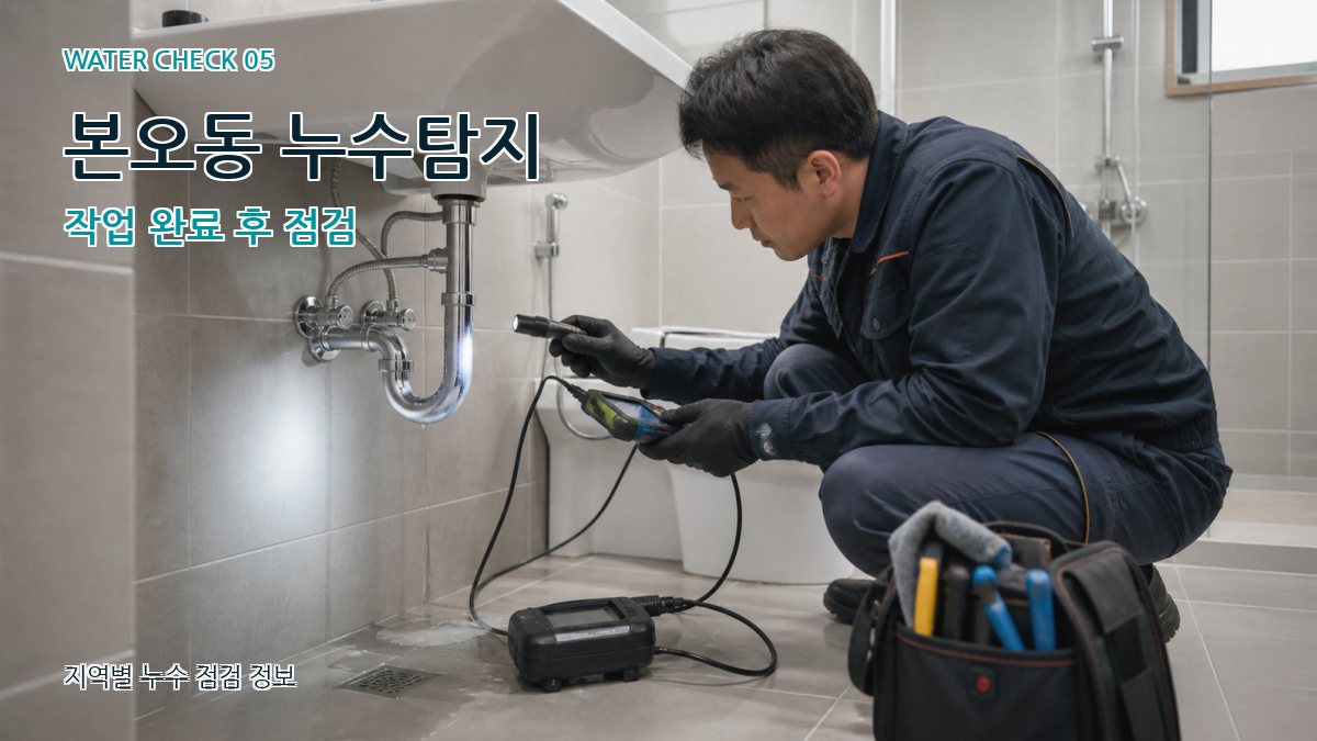 본오동 누수공사 누수탐지 이미지