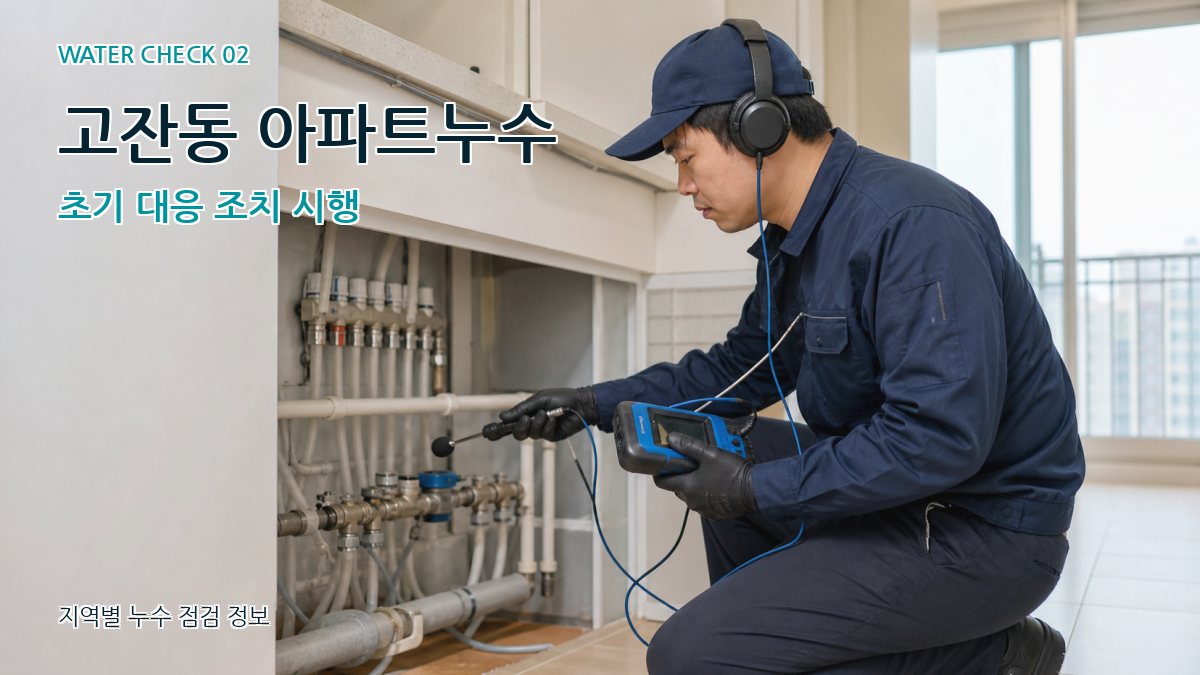 고잔동 아파트누수 초기 대응 조치 시행