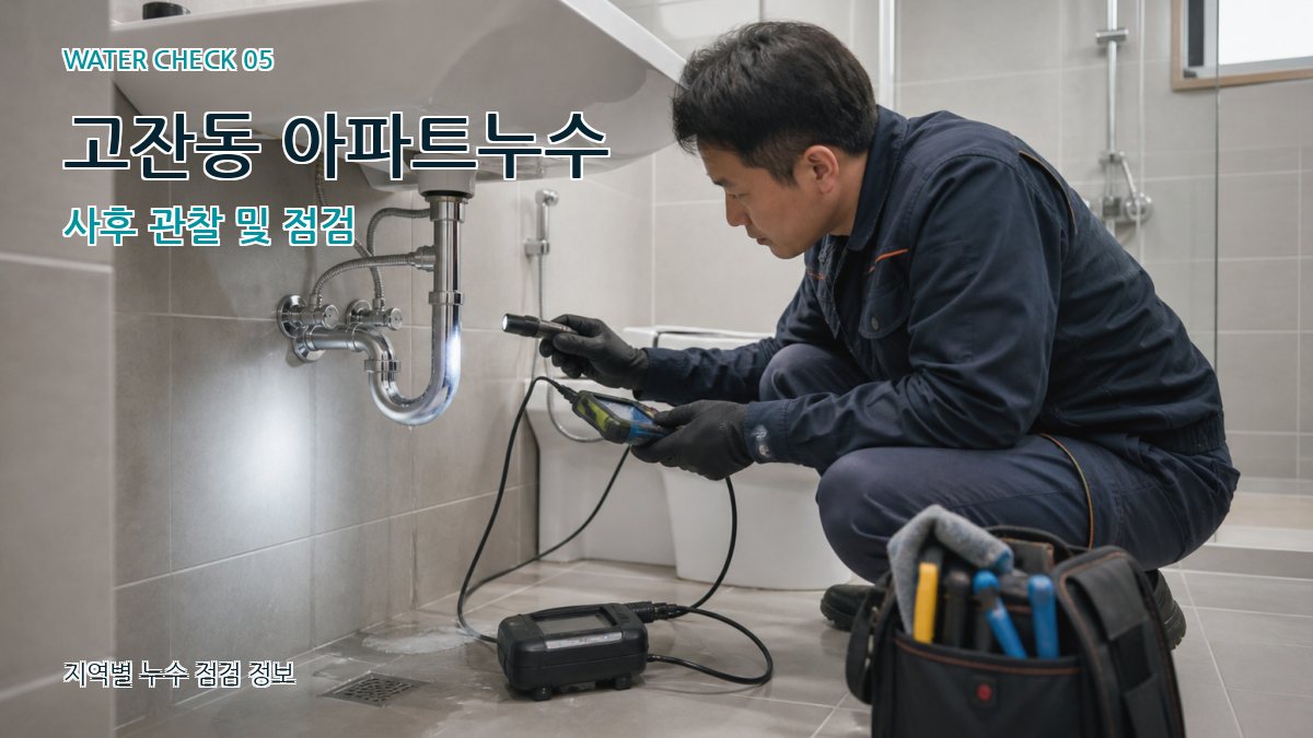 고잔동 아파트누수 사후 관찰 및 점검