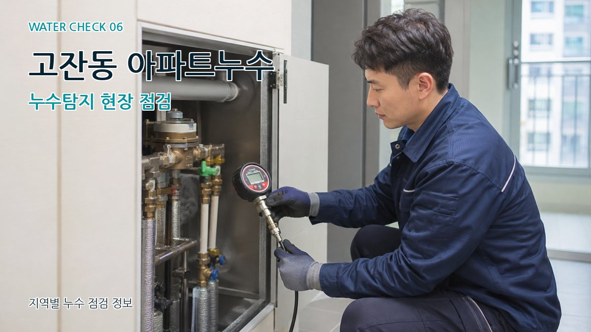 고잔동 아파트누수 누수탐지 현장 점검
