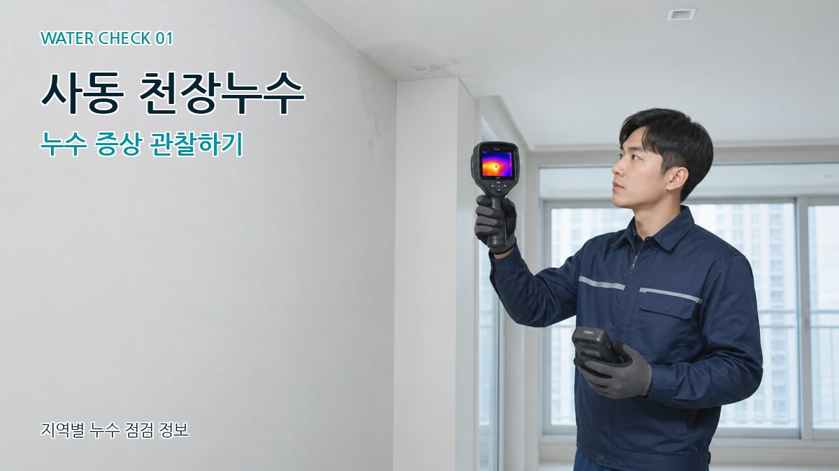 사동 아파트누수 누수탐지 이미지