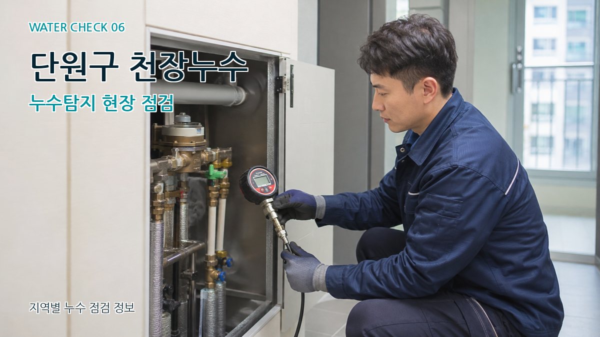 단원구 천장누수 누수탐지 현장 점검