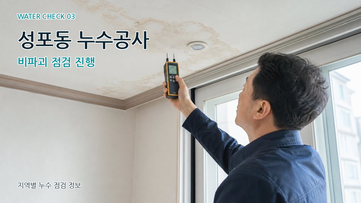 성포동 천장누수 누수탐지 이미지