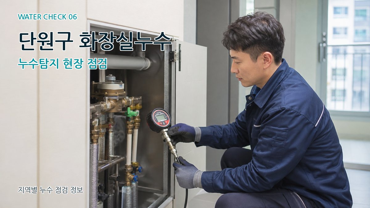 단원구 화장실누수 누수탐지 현장 점검