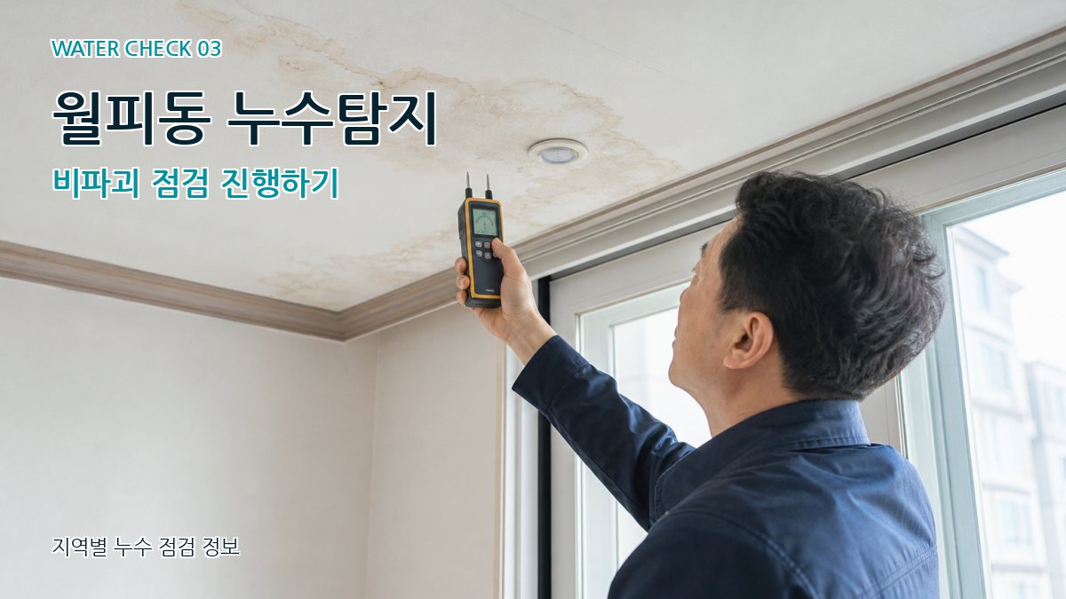 월피동 천장누수 누수탐지 이미지