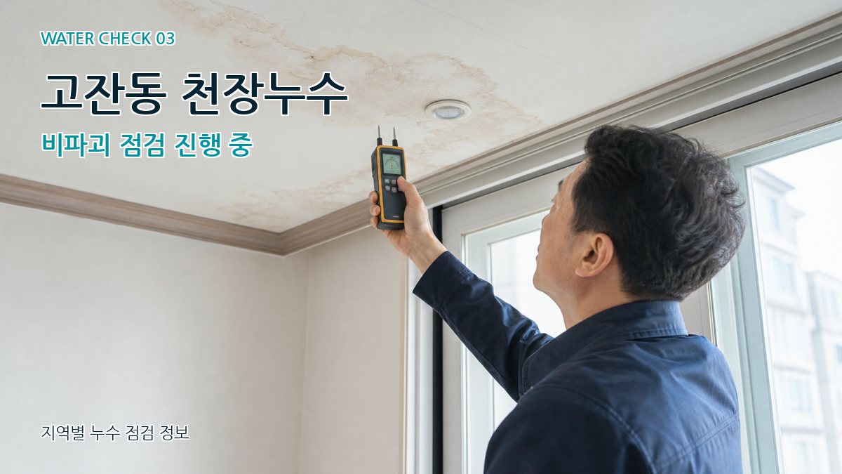고잔동 천장누수 누수탐지 이미지