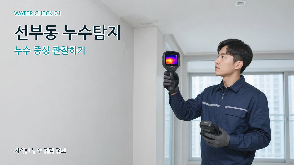 선부동 아파트누수 누수탐지 이미지
