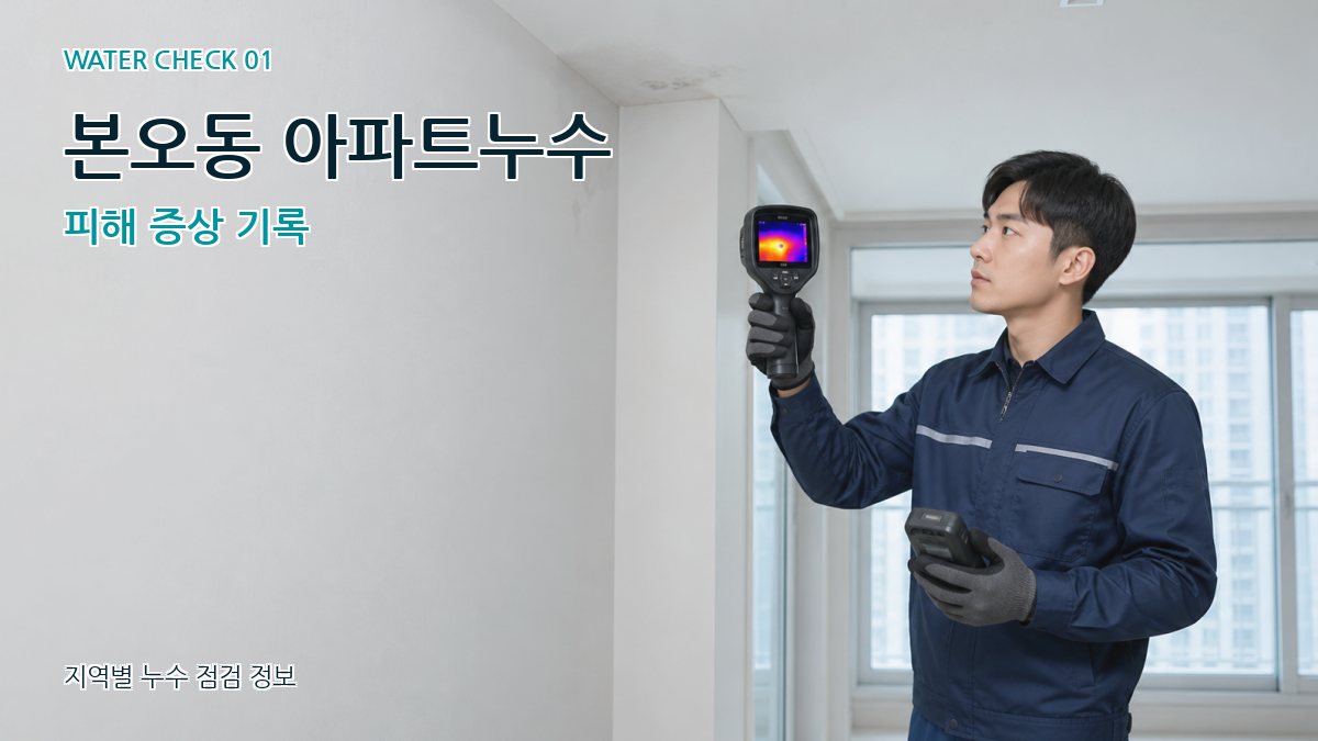 본오동 아파트누수 누수탐지 이미지
