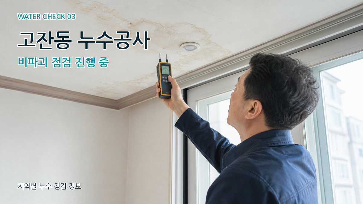 고잔동 천장누수 누수탐지 이미지