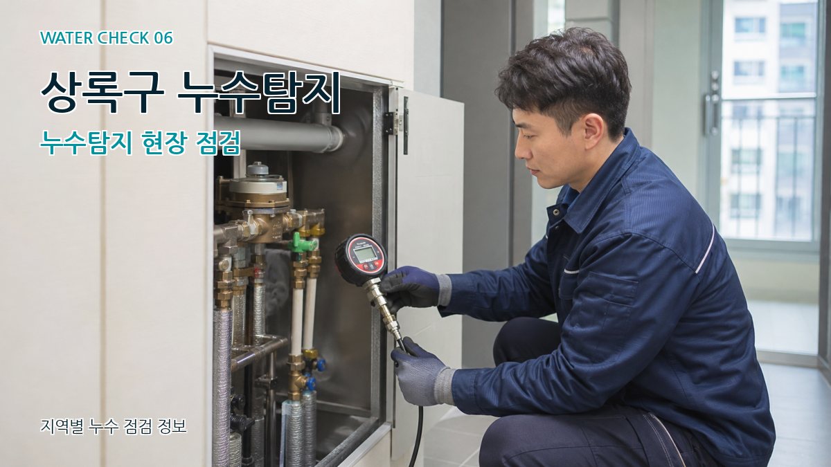 상록구 누수탐지 누수탐지 현장 점검