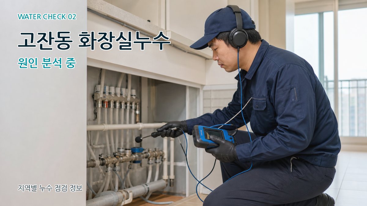 고잔동 화장실누수 누수탐지 이미지