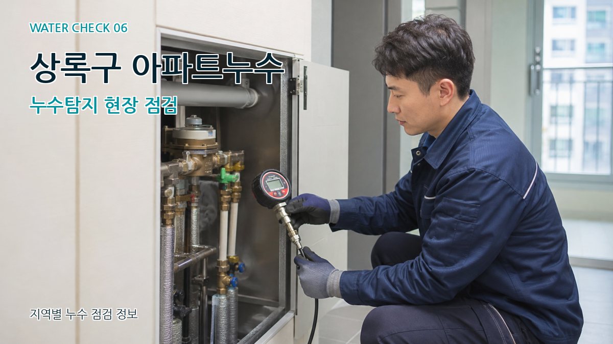 상록구 아파트누수 누수탐지 현장 점검