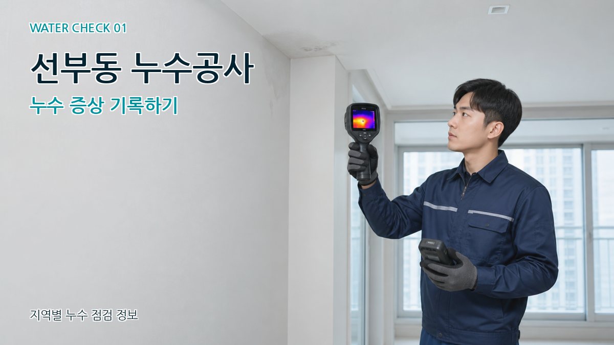 선부동 아파트누수 누수탐지 이미지