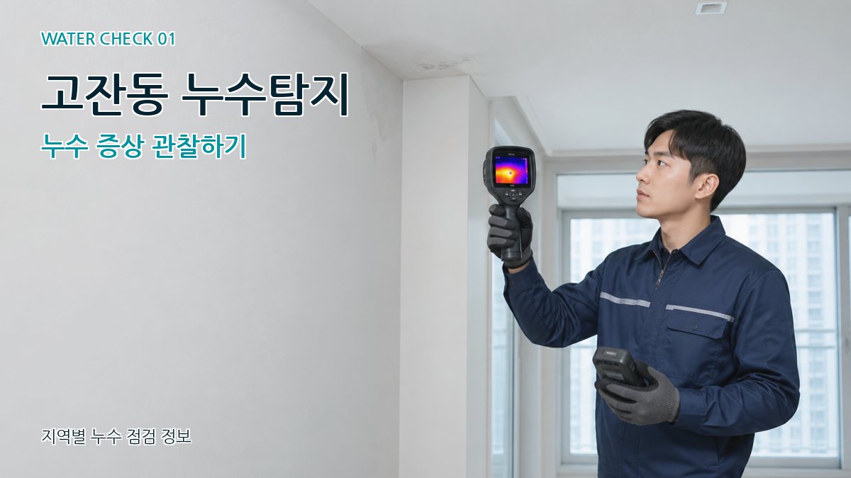 고잔동 아파트누수 누수탐지 이미지