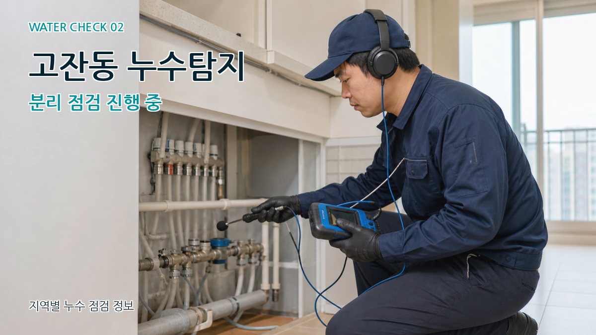 고잔동 화장실누수 누수탐지 이미지
