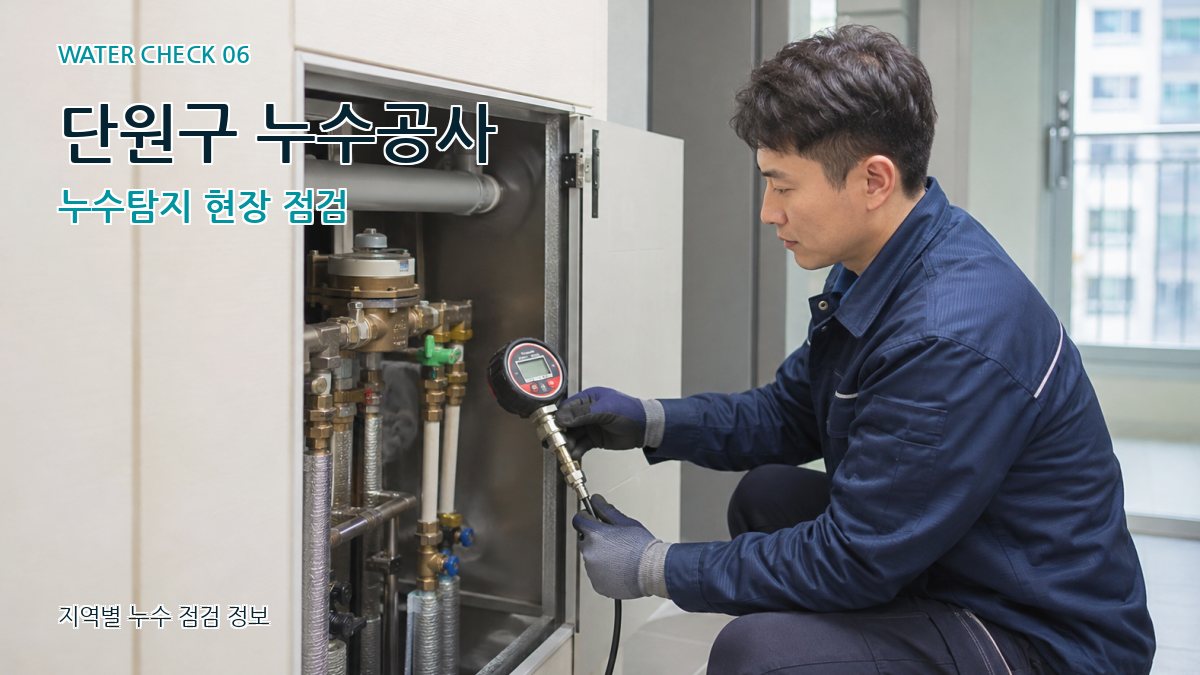 단원구 누수공사 누수탐지 현장 점검