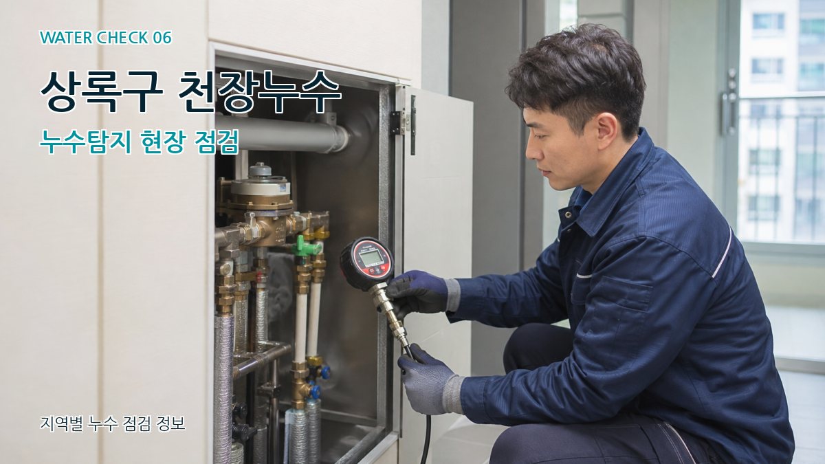 상록구 천장누수 누수탐지 현장 점검
